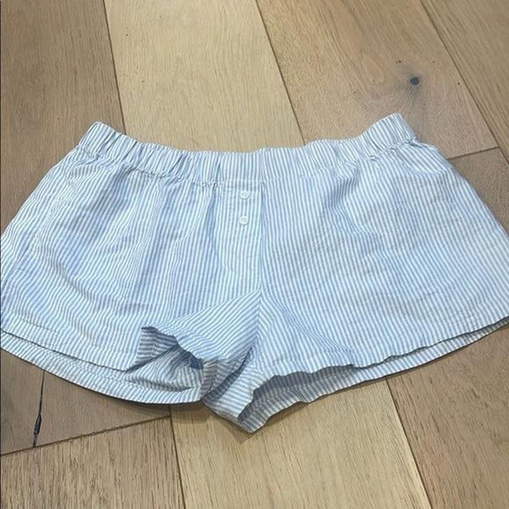 Brandy Melville Light Blue Striped Shorts - Picture 8 of 8